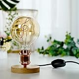 TIANFAN Vintage Bombillas Bombilla Led 4Watts Música Regulable Bombillas Decorativas 220 / 240V E27 Lámpara de Mesa Bombilla