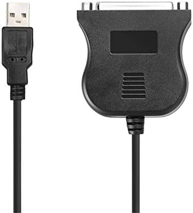 Usb To Printer Db25 25-Pin Parallel Port Cable Adapter - Black Bi-directional Parallel Interface Communication USB to 25 Pin DB25 Parallel Printer Cable Adapter Cord Converter