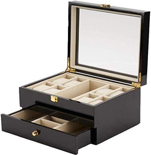 Klockdisplay förvaringsbox klockbox herr bete låda skåp massivt trä klockbox förvaringsbox armband örngott födelsedagspresent fest gåva