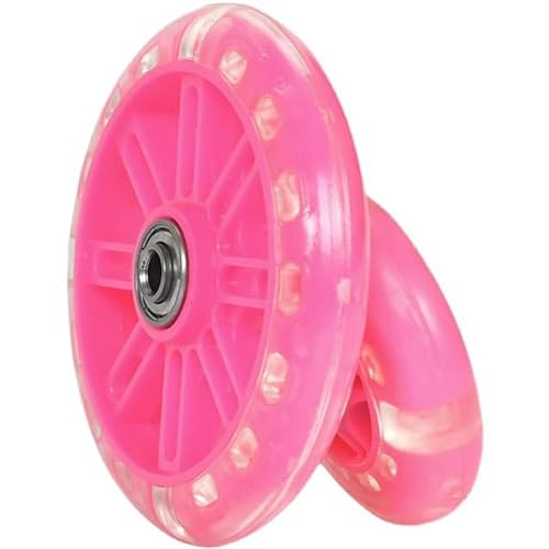 YehVeh 4 Pack Bicycle Training Wheels Replacement Flash & Mute Bike Stabiliser Wheel Mount Parts for Kids Cycling Support Repair Rear Assist System Boys Girls Single Speed Bikes (M8 Hole)