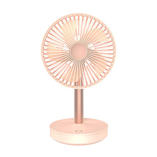 Windventilator Kopfschütteln Tischventilator USB Wiederaufladbarer Mini-Ventilator Stumm Starker Klimaanlagen-Raumventilator,Pink