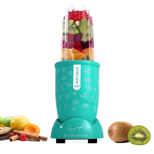 (200 Coupon)Wonderchef Nutri-blend GO, 22000 RPM 100% Full Copper Motor, 1 Unbreakable Jar, 400 W, 2 Year Warranty By Wonderchef, Recipe Book By Chef Sanjeev Kapoor, Mint For Rs. 1799