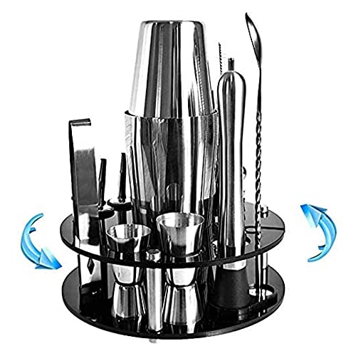Set de Coctelera con Soporte y Accesorios de Acero Inoxidable miniatura 2