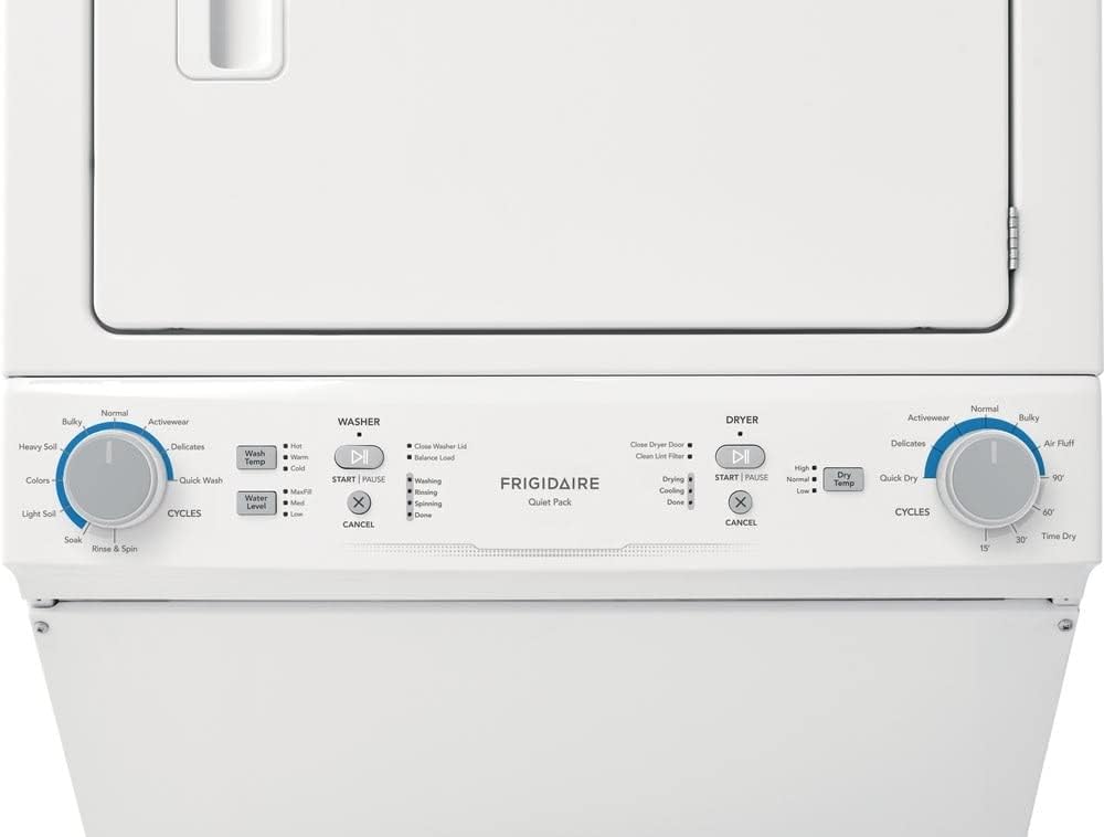 Frigidaire FLCG7522AW 27 Gas Laundry Center with 3.9 cu. ft. Washer Capacity, 5.6 cu. ft. Dry Capacity, 10 Wash Cycles, 10 Dry Cycles, in White