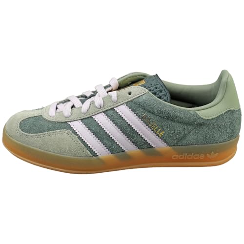 Image of adidas Gazelle Indoor Men's Sneaker, Mineral Green /Silver Dawn /Silver Green, Size 9