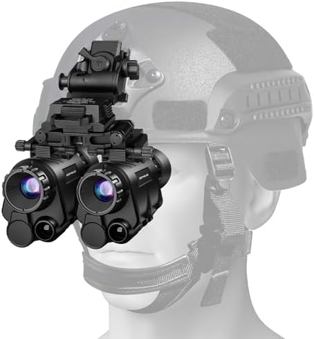 NVG Night Vision Goggles - Helmet Mounted 2K Night Vision Binoculars Adults with 4 Color Modes 4X Magnification, HD Recording & Playback for Hunting Surveillance (Helmet Not Included)