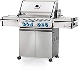Napoleon PRO500RSIBPSS-3 Prestige PRO BBQ Propane Gas Grill, 500 sq.in. + Infrared Side and Rear Burners, Stainless Steel