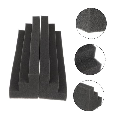 4 piezas paneles acústicos negros en cuña con esponja de alta densidad para absorción de sonido y tratamiento de paredes para home theater, estudio y grabación miniatura 6