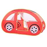 ibasenice Spielhaus Rotes Mesh Auto Faltbares Indoor für Jahre Spieltunnel für Reinigen und Aufzubauen