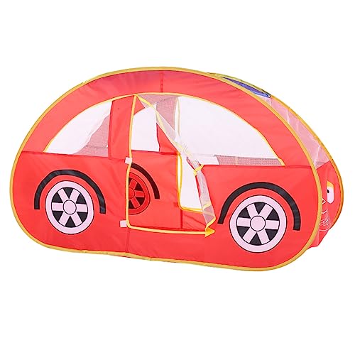 ibasenice Spielhaus Rotes Mesh Auto Faltbares Indoor für Jahre Spieltunnel für Reinigen und Aufzubauen