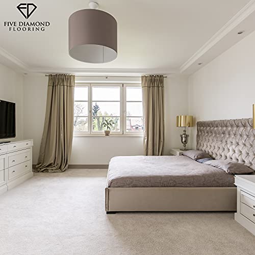 Peak Performance Peel and Stick Carpet Tiles with Attached Cushion, Easy DIY Install, Soft Residential Carpet, Seamless Appearance (Denali, 10 Tiles - 22.5 Square Feet) by FIVE DIAMOND - Image 5