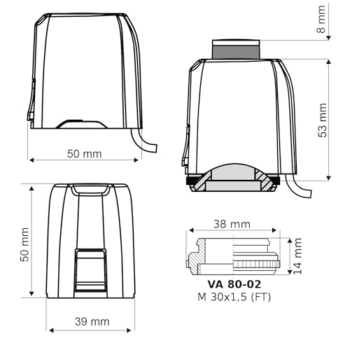 Proposed attribute value: Uponor Vario Stellantrieb 230V 1W NC VA80 FT M30x1,5 Thermoantrieb 1141676 für den Heizkreisverteiler der Fußbodenheizung (Ersatz für 1087763 und 1013006)
