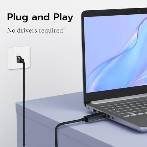 Mcbazel USB to Ethernet Cable 6.6FT, USB 3.0 A to RJ45 Male Nylon Adapters, Gigabit LAN Network Directly Connected, Compatible with Laptop, Desktop PC, Switch, Windows 10/11, macOS, Linux by Mcbazel - Used condition - Image 6