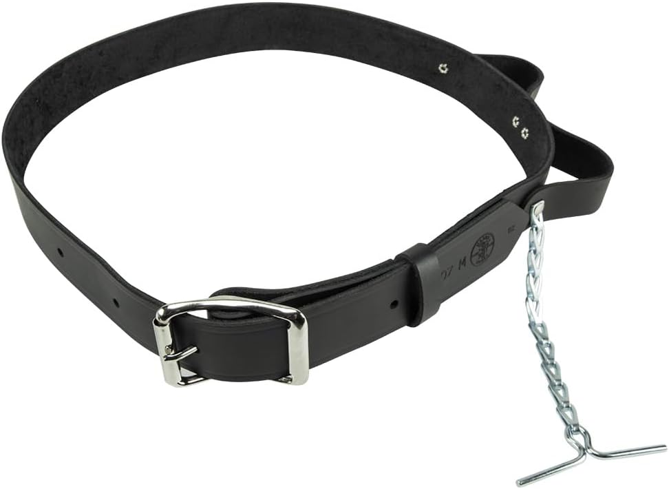 Klein Tools 5207M Electrician's Leather Tool Belt, Medium