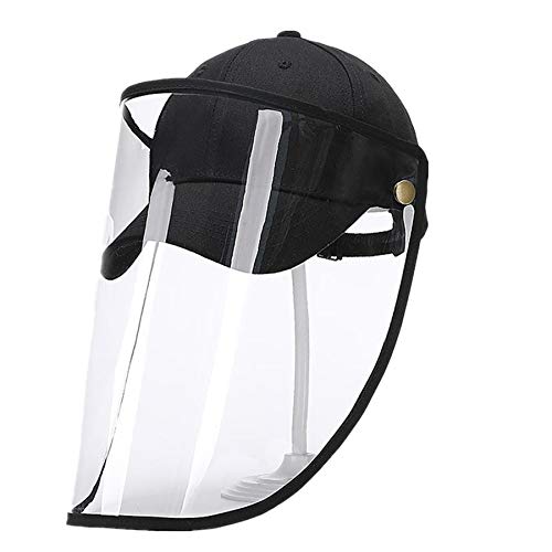 Taiduosheng - Gorro de verano para hombre y mujer, visera para exterior, protección antimanchas, antisaliva, color negro Cover