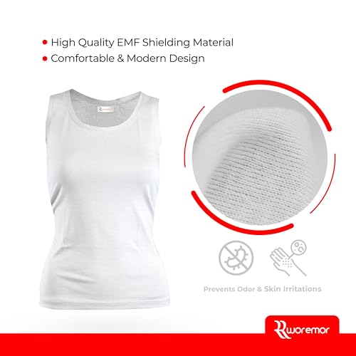 EMF Tank Top 5G RF Safe Clothing Shielding - Silver Coated Fabric (Grey, S)
