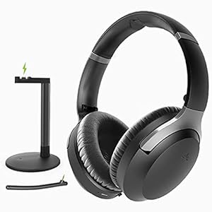 Avantree Aria Podio aptX-HD Bluetooth 5.0 Noise Cancelling Kopfhörer mit Ladestation, Kabellos Over Ear Headset mit Boom…