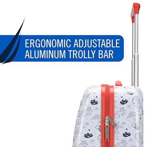 Nautica Kids Luggage - 18" Airline Approved Rolling Hardside Upright Carry-on Suitcase with Wheels (Pirate Ahoy)3
