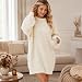 Strickkleid Damen Winter, Oversize Pulloverkleid Damen Elegante Winterkleid Langarm Herbst Winter Pullover Lang Herbstkleid Einfarbig Sweatkleid Knielang Warm Strickkleider Rundhals Winterkleider