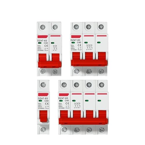 DZ47 1P 2P 3P 4P 3A-63A AC 230V 400V C �^�C�v�T�[�L�b�g�u���[�J�[ MCB �V���[�g�ߕ��׃v���e�N�^�[ Din ���[���}�E���g�Ւf�e��(3P,20A)