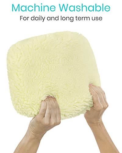 Vive Mobility Knee Scooter Pad Cover - Soft Plush Adult Sheepskin Memory Foam Cushion, Walker Accessory For Knee Roller, Padded Accessories Leg Cart Improves Comfort With Injury, Universal Fit (Cream) #TOP6