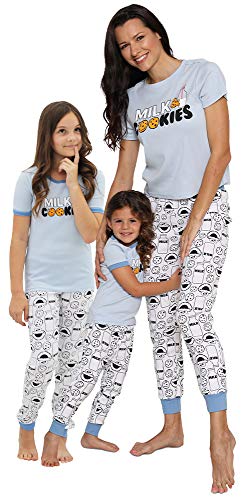 Sesame Street Cookie Monster Women, Girls or Toddlers Mommy and Me 2 Piece Pajama Set - Main Image