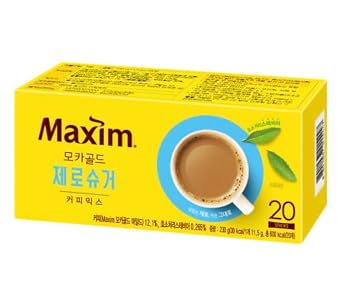 Zero Sugar Mocha Gold Coffee Mix 20 Sticks, Sweet and Creamy Taste with No Sugar, Low Calorie Instant Coffee, Easy to Brew