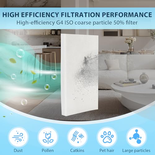 TGHongKy G4 Filtermatte 1m*1m*2cm G4 Filter Zuschneidbar Filtermatte Luftfilter G4 ISO COARSE 50% Rolle Filtermatte für Lüftung, Klimaanlage, Werkstatt Filtervlies Lüftung mit Nitrilhandschuhe Parts