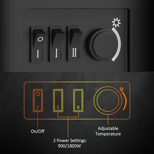 Homcom 1000W/2000W Freestanding Electric Fireplace, Indoor Heater Fire Stove With Log Burner Effect Flame, Thermostat Control - 4