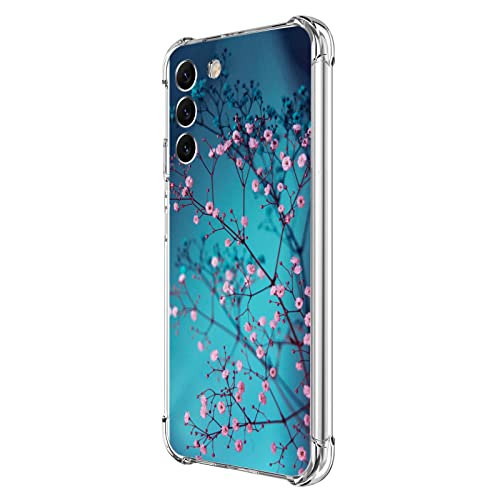 Beaucov Galaxy S23 Plus Case, Plum Blossom Flower Drop Protection Shockproof Case Tpu Full Body Protective Scratch-Resistant Cover For Samsung Galaxy S23 Plus 5G #TOP5