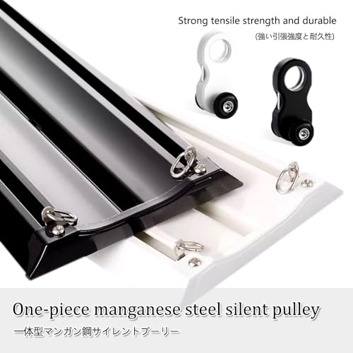 Tringle à rideau double en aluminium blanc robuste pour salon - 3