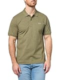 Lacoste Men's Classic Fit L.12.12 Marl Polo Shirt, Olive Chine, Medium
