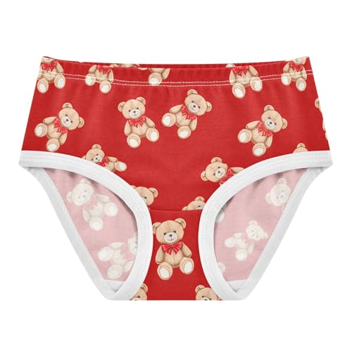 Cute Teddy Bears Red Bows Toddler Girls's Underwear 2T 202c1811
