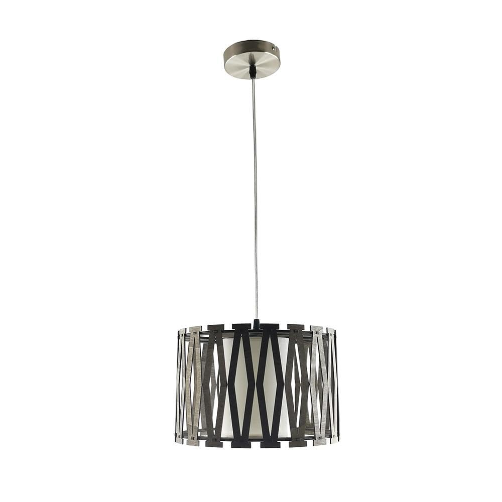 Lámpara de madera VoltShine Colgante café E27 lámpara de techo moderna rústica de 30 cm