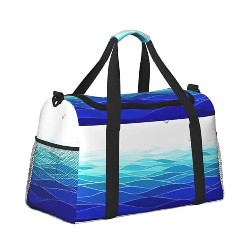 Bolsa de viaje marítimo grande e impermeable con diseño plegable Ocean Waves 3