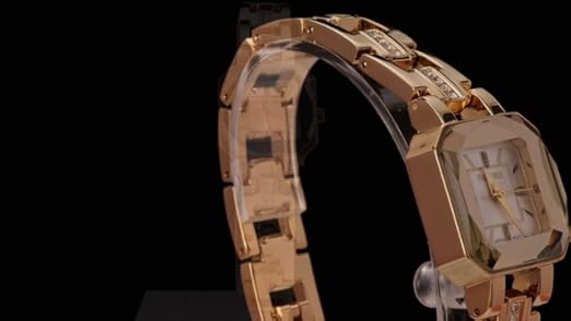 TIME100　レディース腕時計　石付き　正方形　シルバー　アナログ TIME100レディース腕時計石付き正方形シルバーアナログ