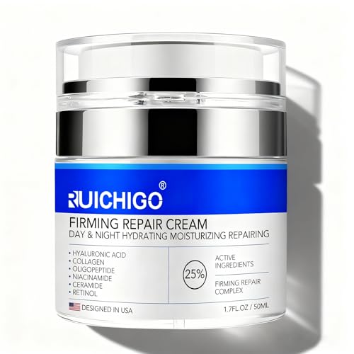 Face & Neck Firming Cream - Ceramide Moisturizer for Women - Anti Aging Formula for Tightening and Lifting with Retinol,Collagen,Hyaluronic Acid - Day & Night Cream for Sensitive & Mature Skin, 1.7 OZ