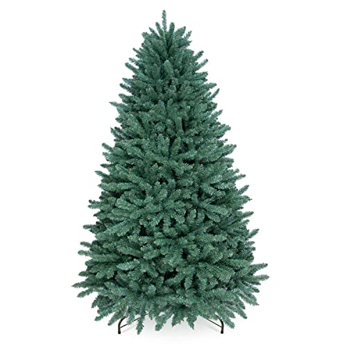 OasisCraft Christmas Tree 7ft Premium Hinged Blue Spruce Artificial Christmas Tree, Xmas Tree Unlit Full Christmas Trees - Thumbnail 2