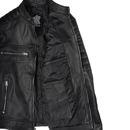 JILDISH Natural Grain Biker Jacket