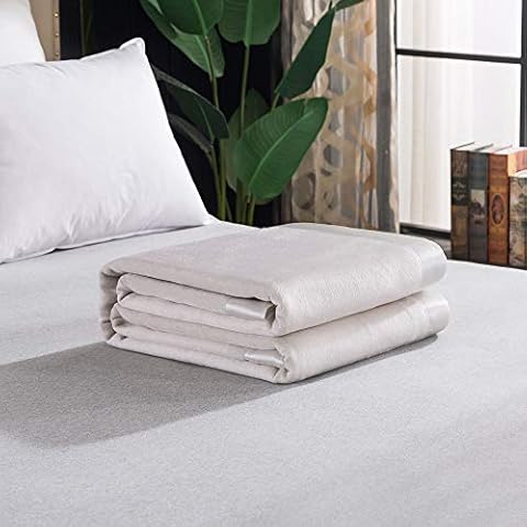 EP Mode Luxury Mulberry Silk Blanket with Silk Charmeuse Border (Whisper White, Queen 88" x 88") Cover