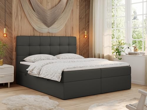 MKS MEBLE Boxspringbett mit Matratze, Bett mit Multipocket - Matratze und...