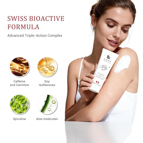 LADY B INNOVATION / FIR INFRARED Lady B Body Lotion with Caffeine & Shea Butter – 200mL Swiss Cream + 2 Pairs of Italian Arm Bands – Oeko-Tex Certified