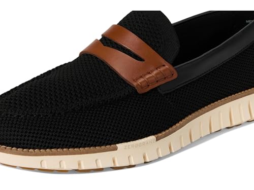Cole Haan Men's Zerogrand Remastered Stitchlite Loafers, Black/Brit Tan/Ivory, 10.5-M US