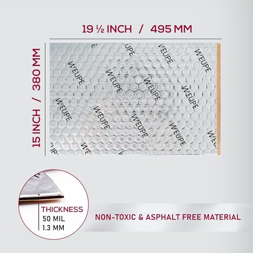 WEUPE Sound Deadening Mat for Cars, 50 mil 36 sqft, Butyl Automotive Sound Deadener, Noise Insulation Dampening Material for Car Trunk, Speaker, Door, Floor and Ceiling, Silver by WEUPE - Image 7