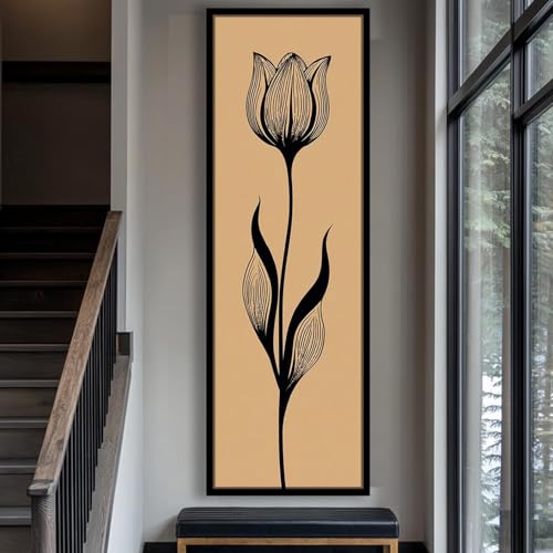 Cuadro vertical alargado para pasillos estrechos pintura artistica de 195 cm alto