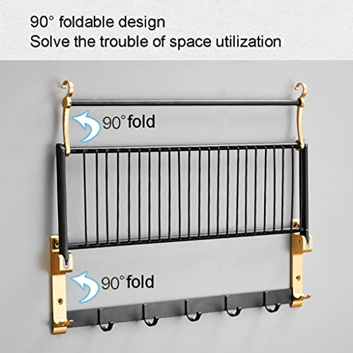 Porte-serviettes salle de bain avec étagère pour optimiser les petits espaces - 3