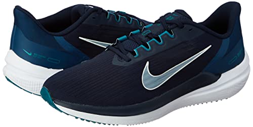 Nike Nike Men's Air Winflo 9 Sneaker, Obsidian Barely Green Valerian Blue, 6