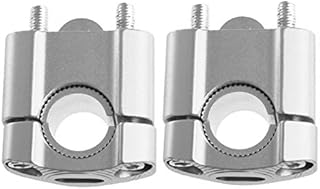 MASO Lenkererhöhungen für Motorradlenker, universell, für 22 mm/28 mm, Silber