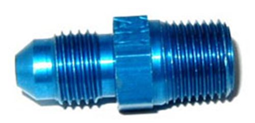 NOS 17950NOS Blue Anodized Aluminum Straight -3AN Flare to 1/8