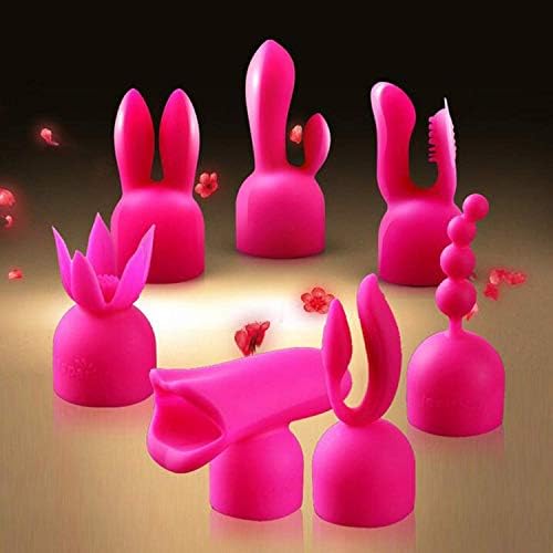 Adult Rate Toes 7PCS AV Virtor Caps Wand Massage Sleeve AV Rod Virtor Accessories AV Wand Rod Headgears Magic Wand Attachment Adult Six-ToySexrternal Rate Toys Women Double